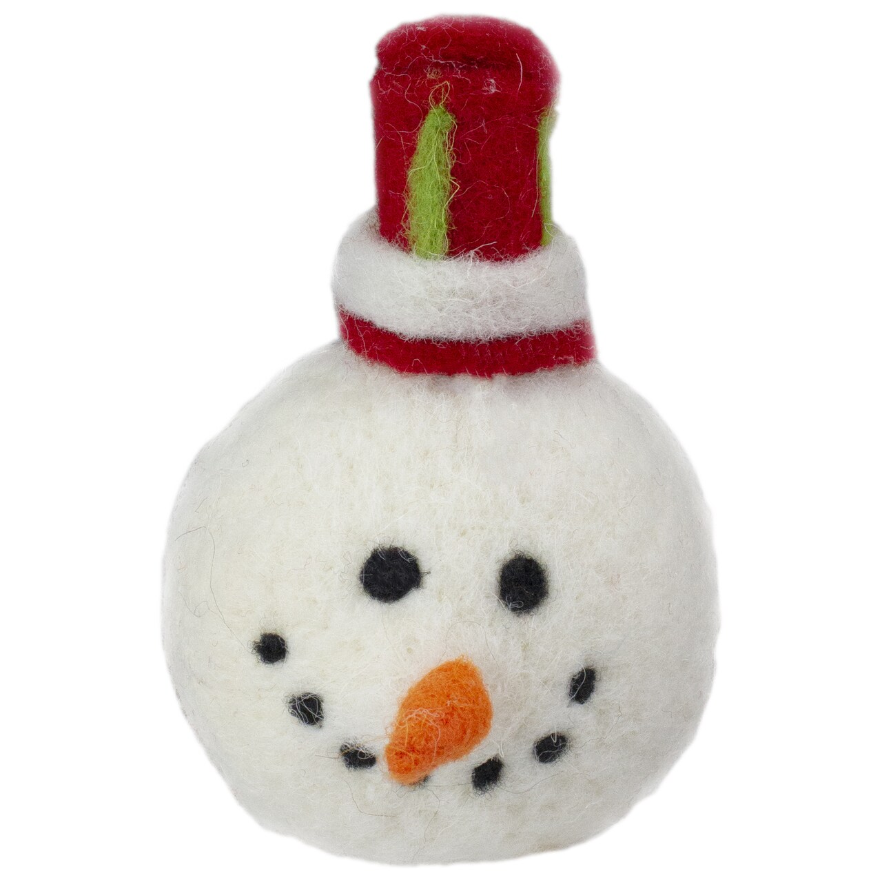 Tii Collections 5" Snowman Head with a Red and White Hat Christmas Ornament
